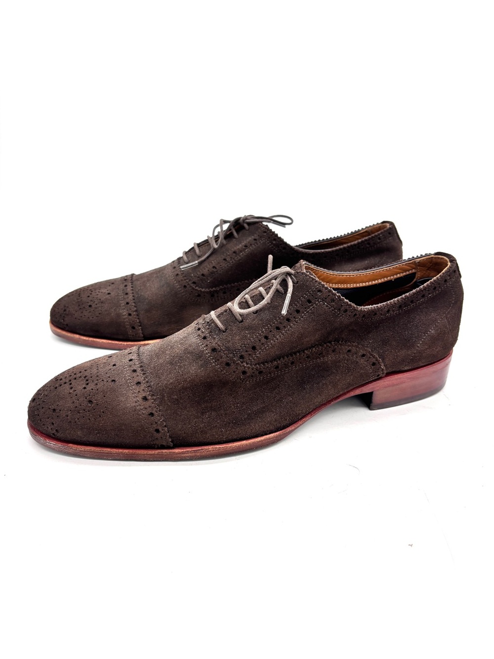 John Fluevog The Gateways Brown Suede Oxford Shoes